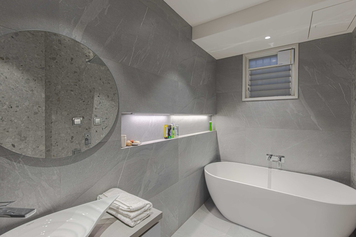 Bathroom of Linear House by Illusion Design Studio