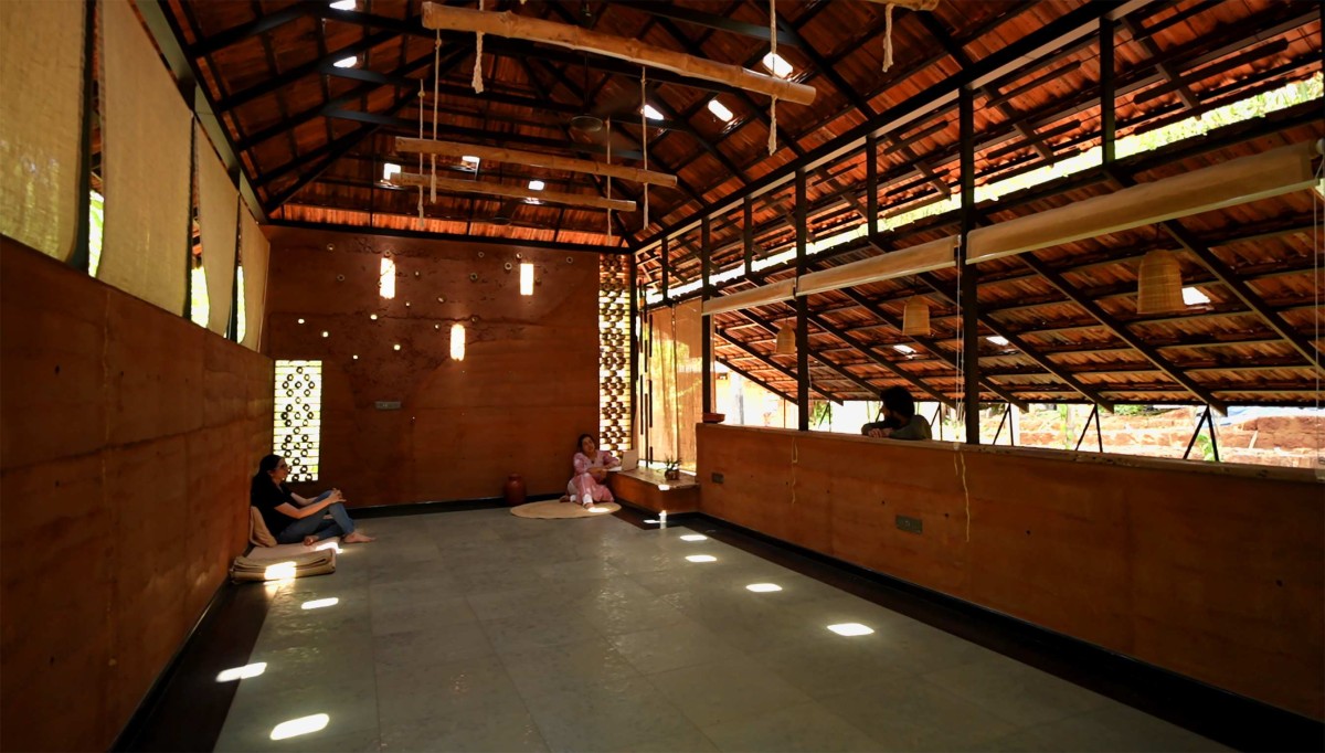 Interior view of the multipurpose hall of Shwasam by ShriAbodes