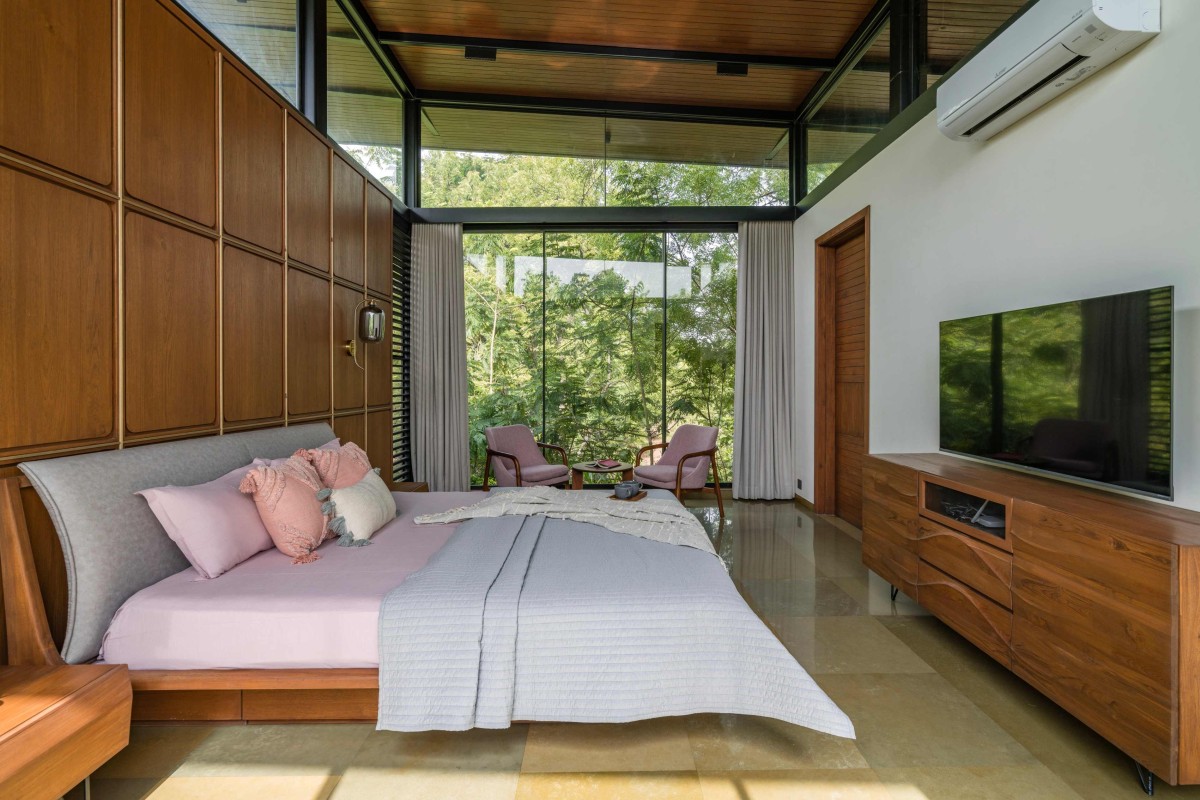 Master Bedroom of Kalrav Villa by VPA Architects