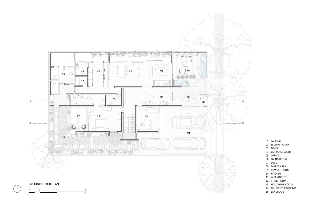 Ground floor plan of K2 House by Studio Detail