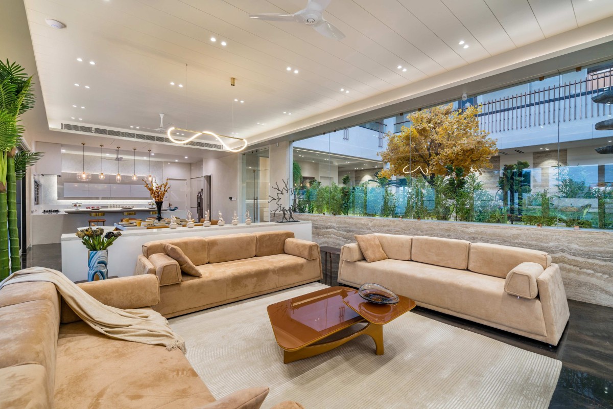 Family room of Sri Sri Villa by Ace Associates