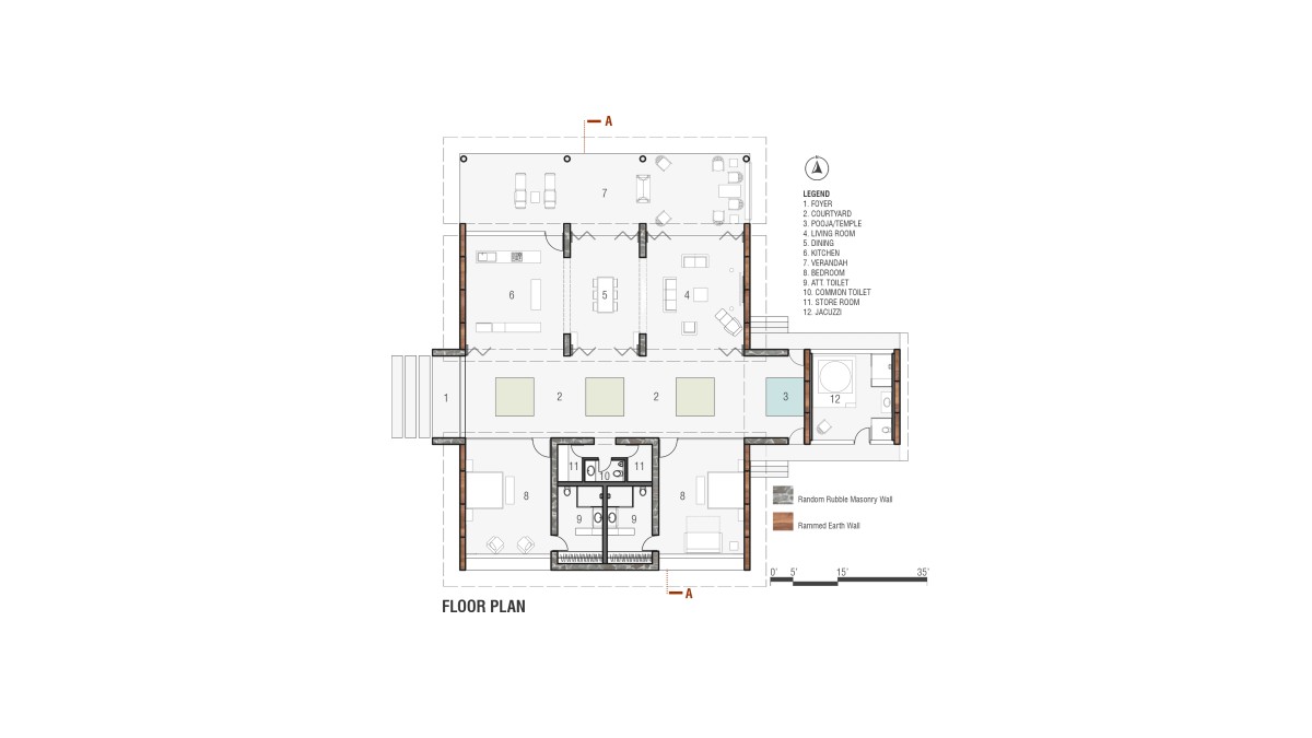 Ground Floor Plan of Girikunj by Harmony Planning Services Pvt. Ltd.