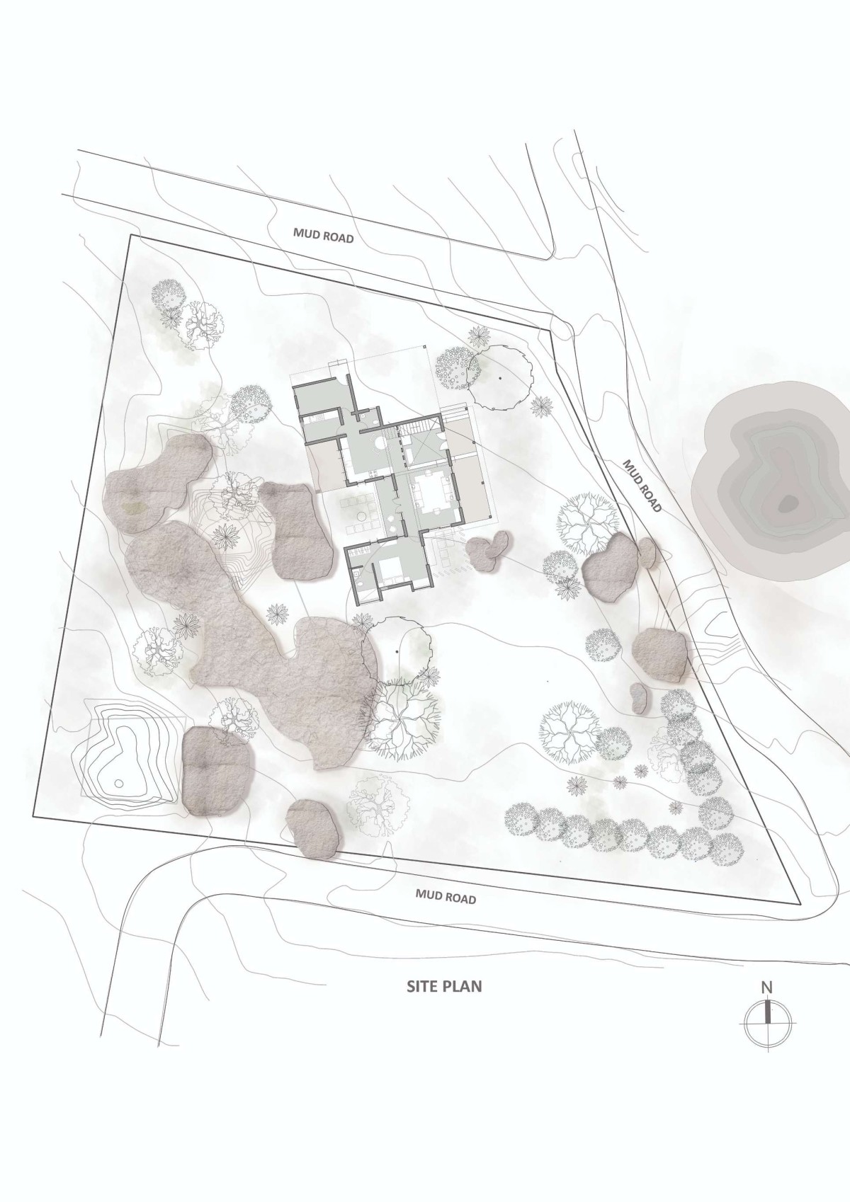 Master Plan of Boulder House by HabitArt Architecture Studio