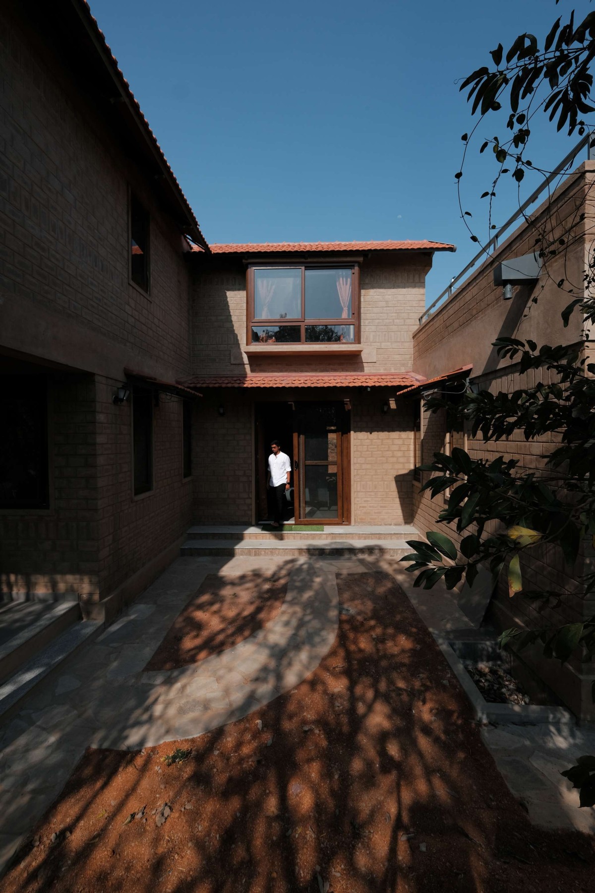 Courtyard view of Boulder House by HabitArt Architecture Studio