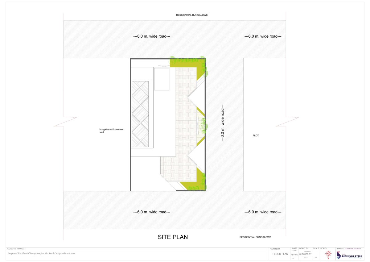 Site Plan of Amardeep Villa by Shraddha Sadamate Architect