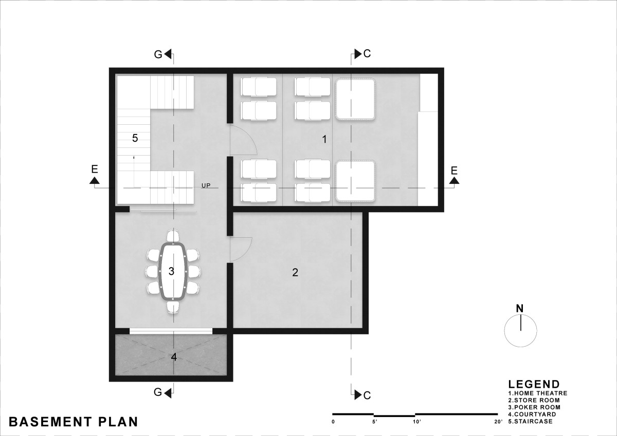 Basement Floor Plan of Sanctum Villa by VPA Architects