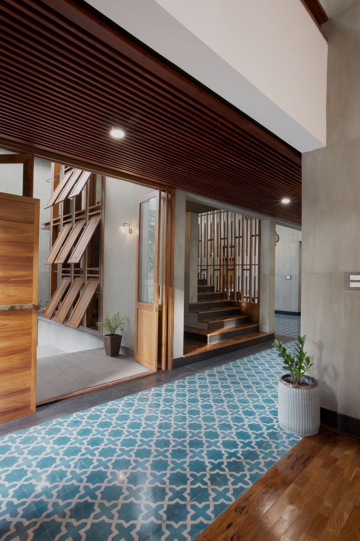 Corridor of Alankar Residence by Roy Antony Architects