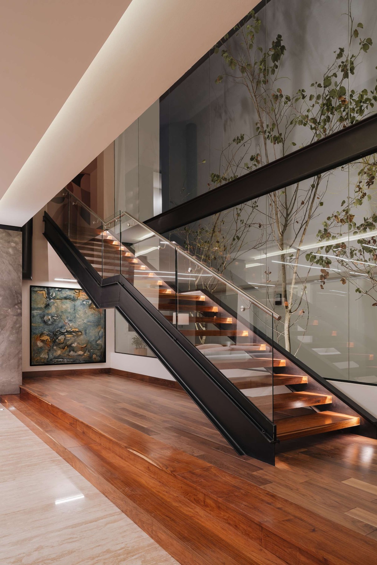 Staircase of Casa Luna by Dionne Arquitectos