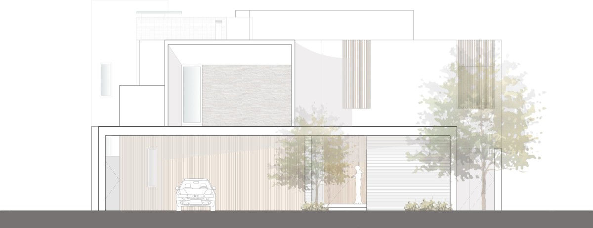 Elevation of Casa Luna by Dionne Arquitectos