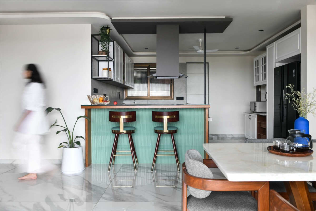 Dining and Kitchen of 180 Greens by The Dots Arch Design