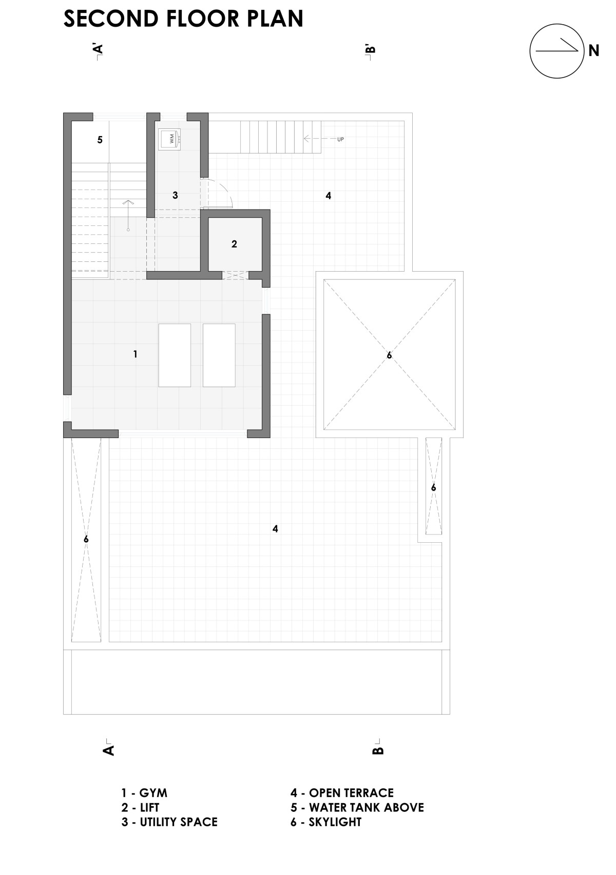 Second floor plan of The House of Frames by Studio Riba