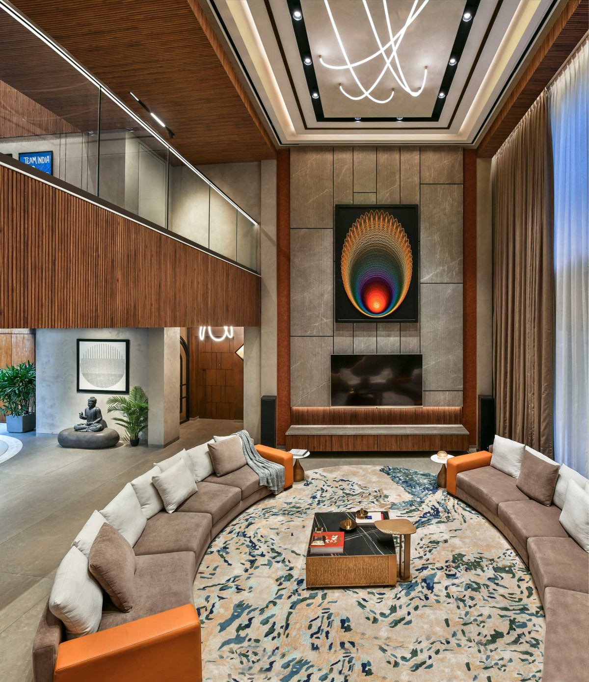 Living room of The Second Home_ Vapi Villa by Icon Projects Inspace Pvt Ltd