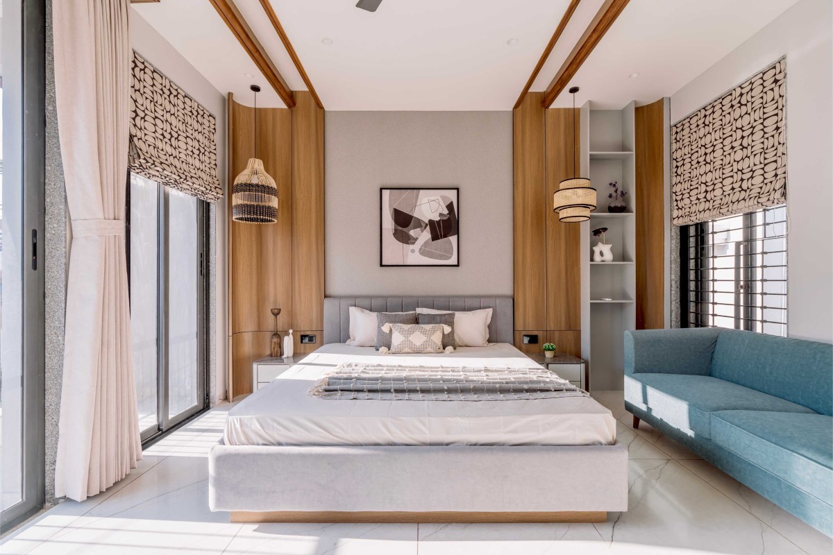 Bedroom of Chainani House by Jagrut Shah Architect and Associates