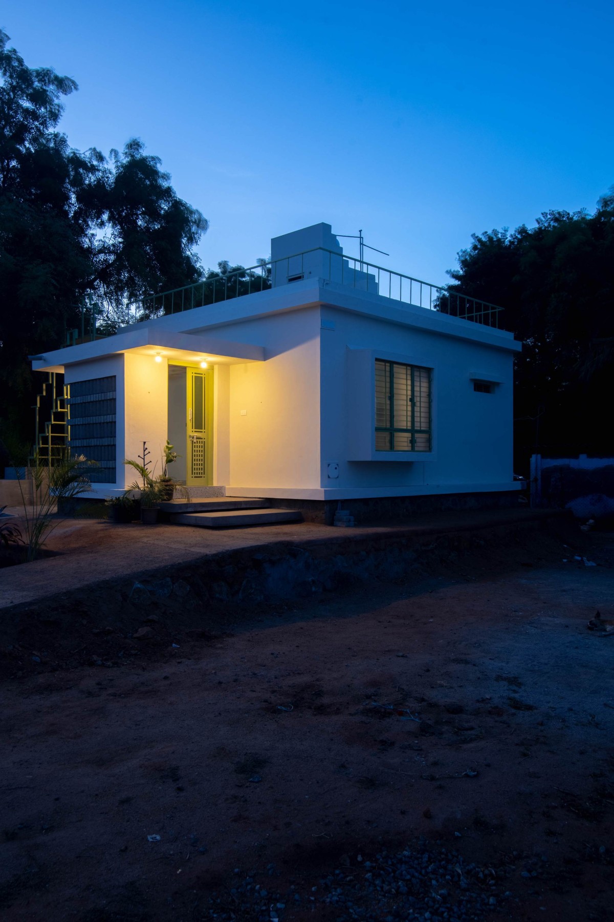 Night shot of Tint of Green by SomA.Architects