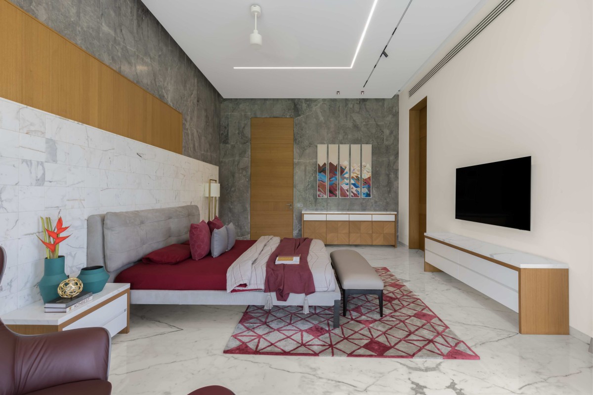 Bedroom 6 of right house of Narola Villa by Essteam Design Services LLP