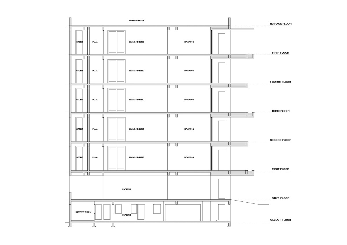 Section of Nesta by Studio Hiraya