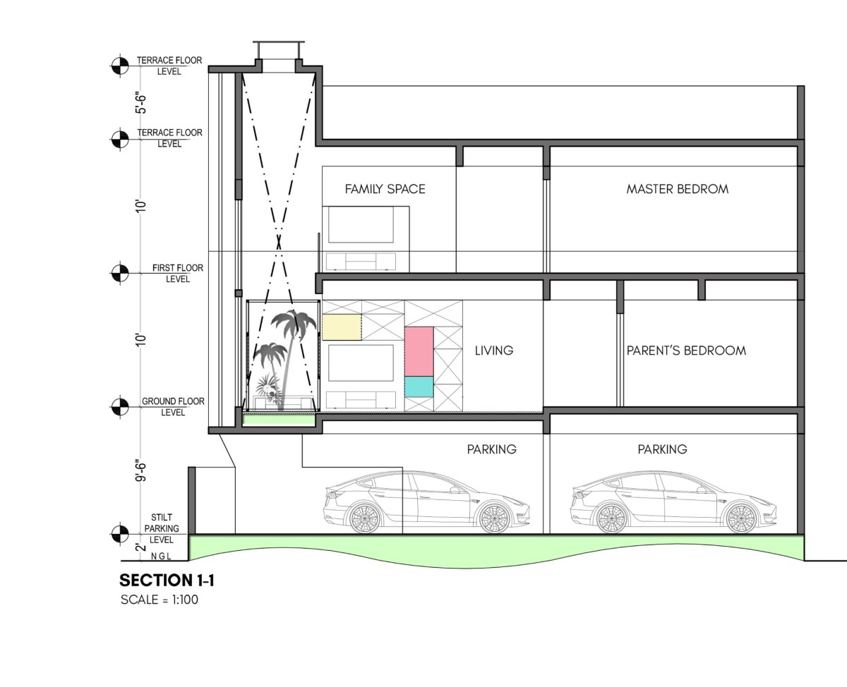 Section of Not So Big House by Sudaiva Studio