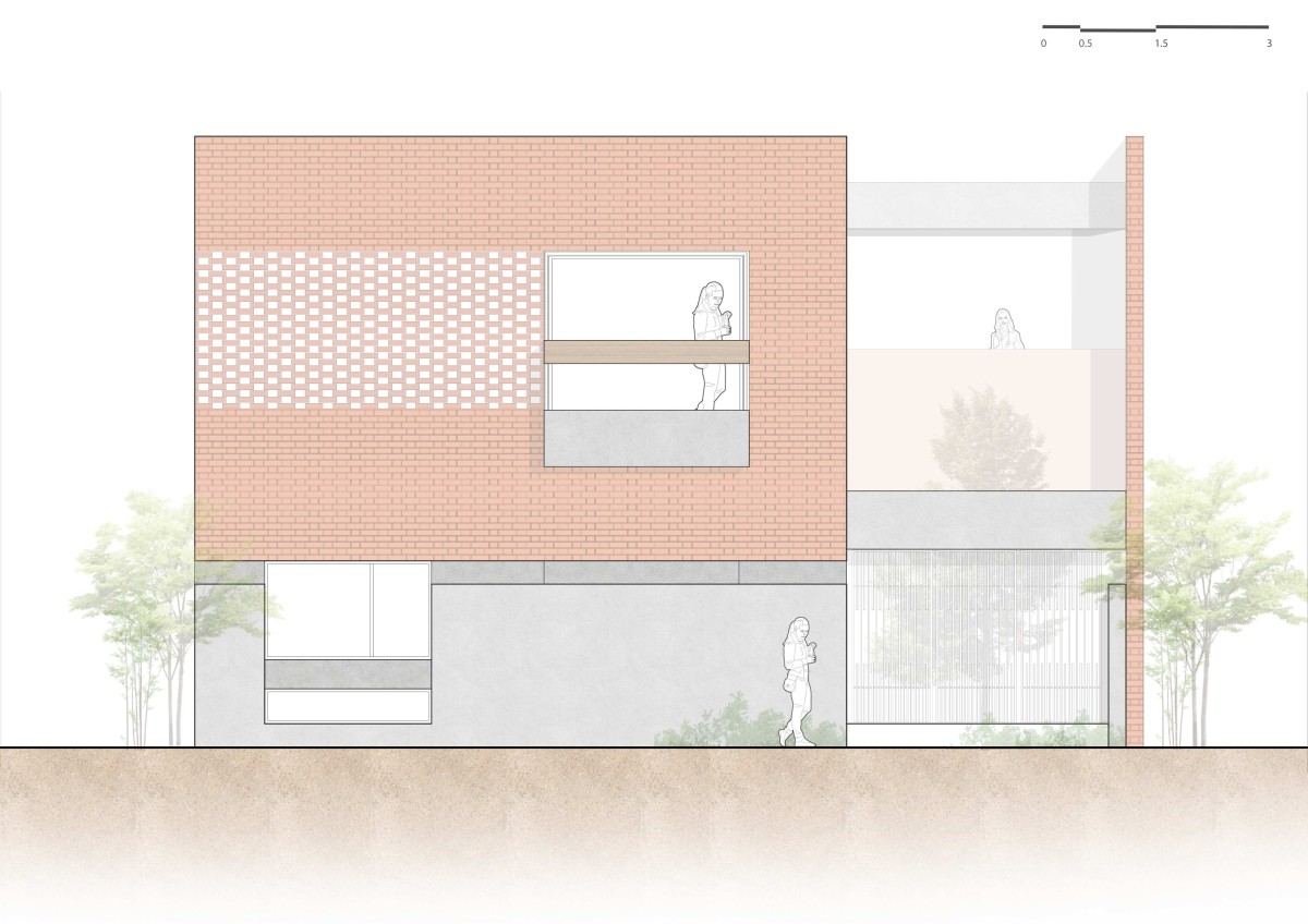 Elevation of Cascading Terraces by Arch.Lab