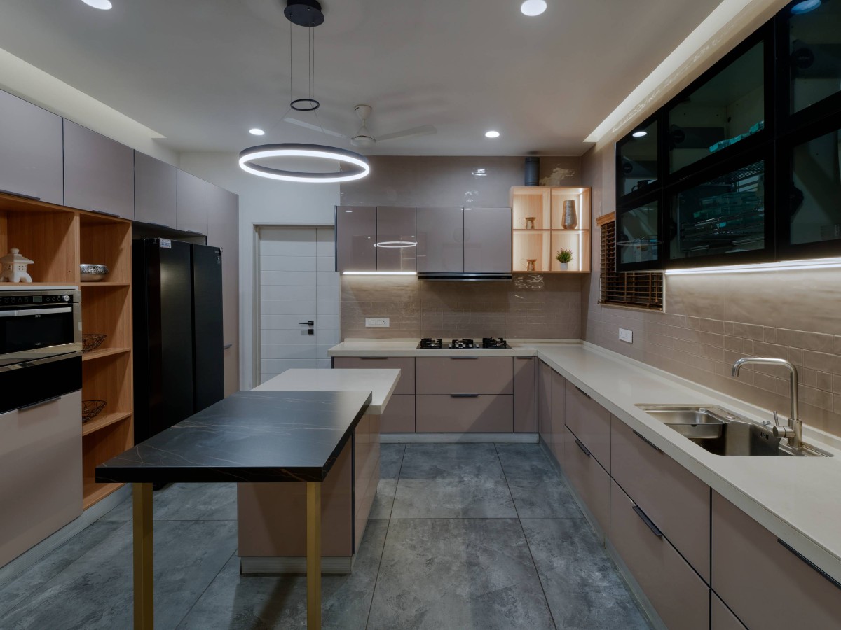 Kitchen of The Urban Lantern by Manthan Architects