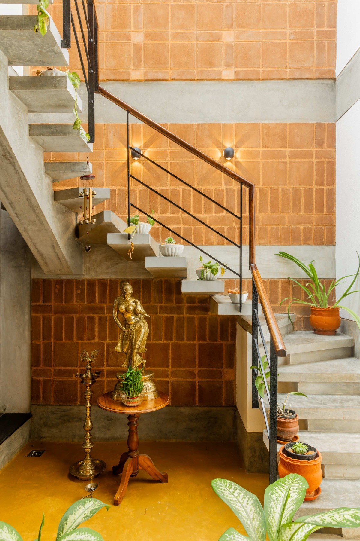 Staircase of Latchiya Illam by RP Architects