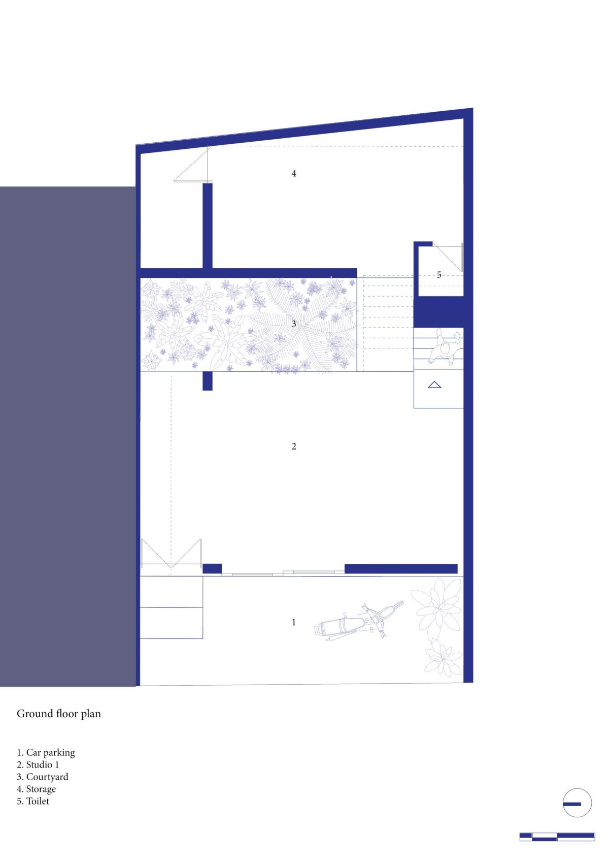 Ground floor plan of Tiered Realm by Fictional Project