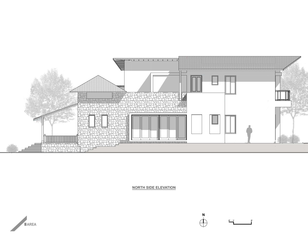 North side elevation of Chavan Wada by Area Planners