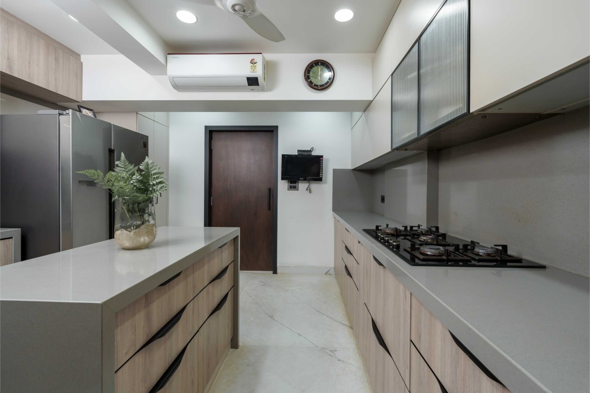 Kitchen of Kedia Bungalow by Plus V Architects