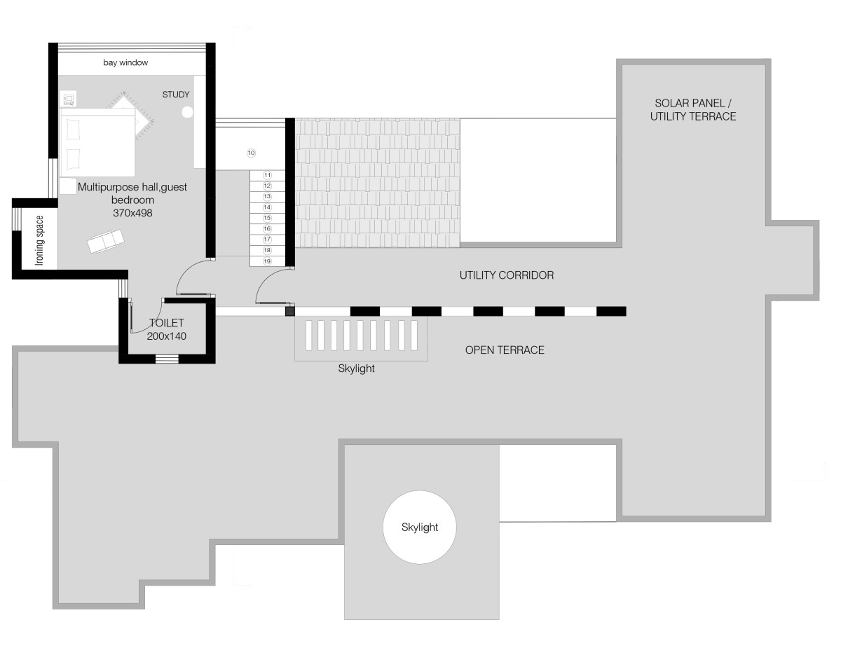 First Floor Plan of Tete a Tete by Nestcraft Architecture