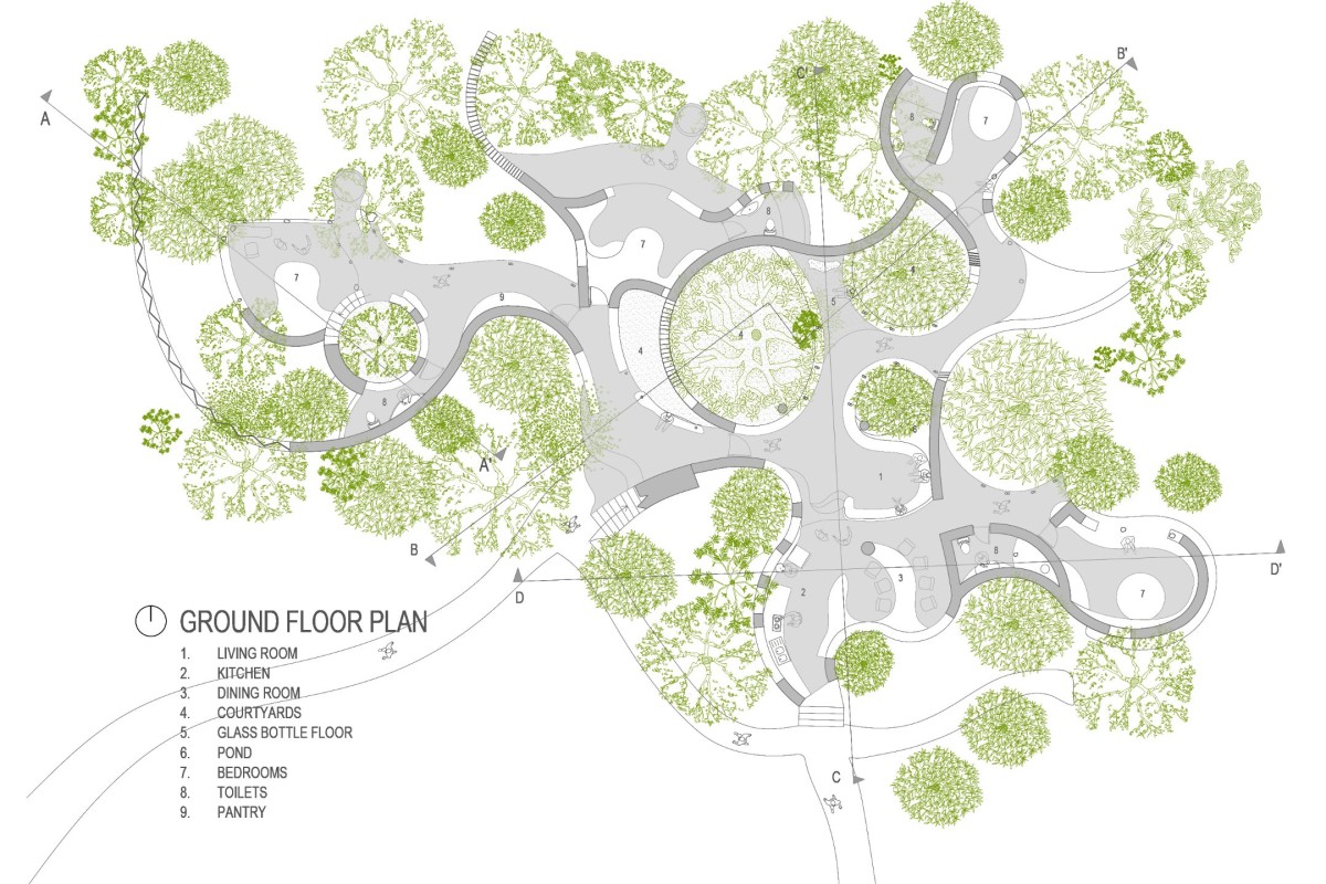 Ground floor plan of Maativan by Blurring Boundaries