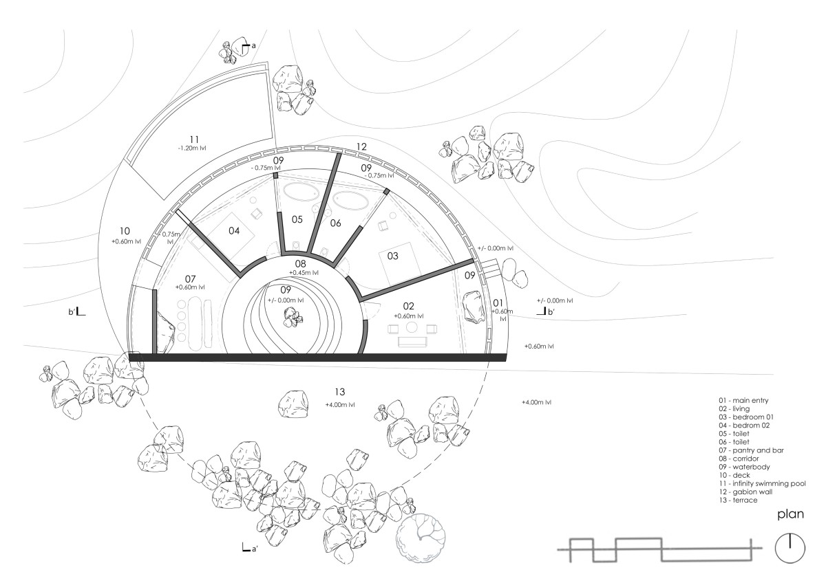 Plan of The Infinite Rise by Earthscape Studio