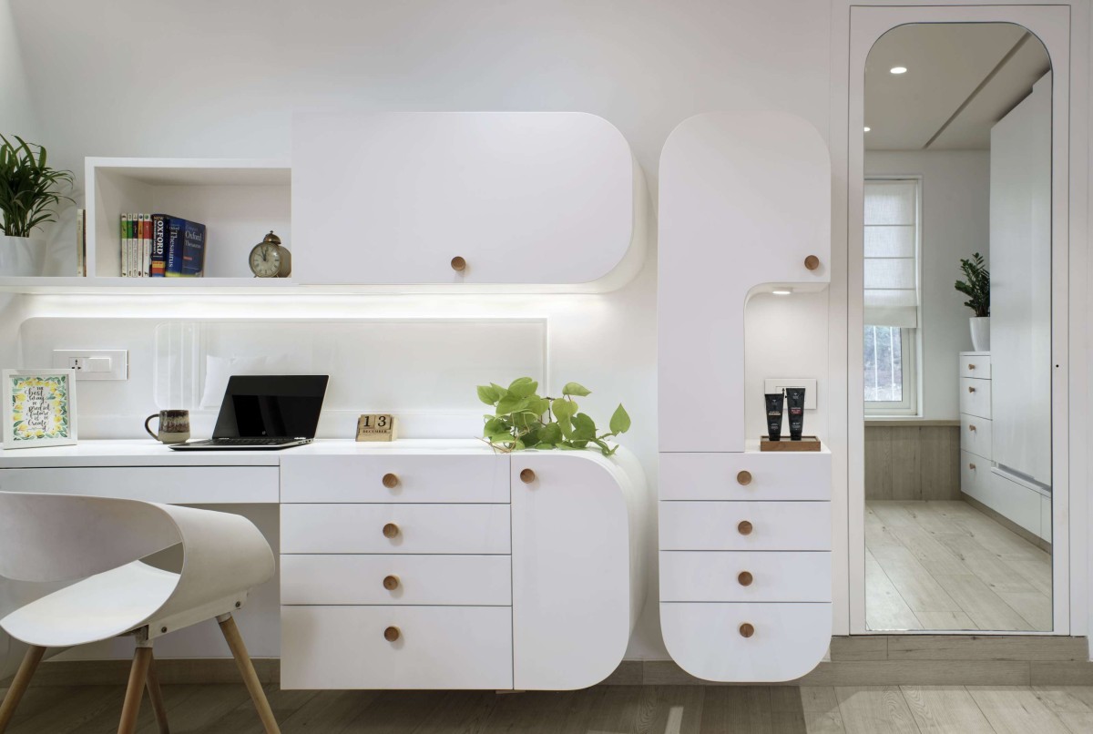 Bedroom 2 of White Home by Element9 Design Studio