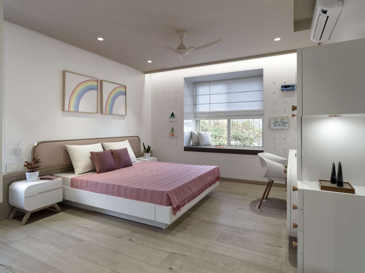 Bedroom 2 of White Home by Element9 Design Studio