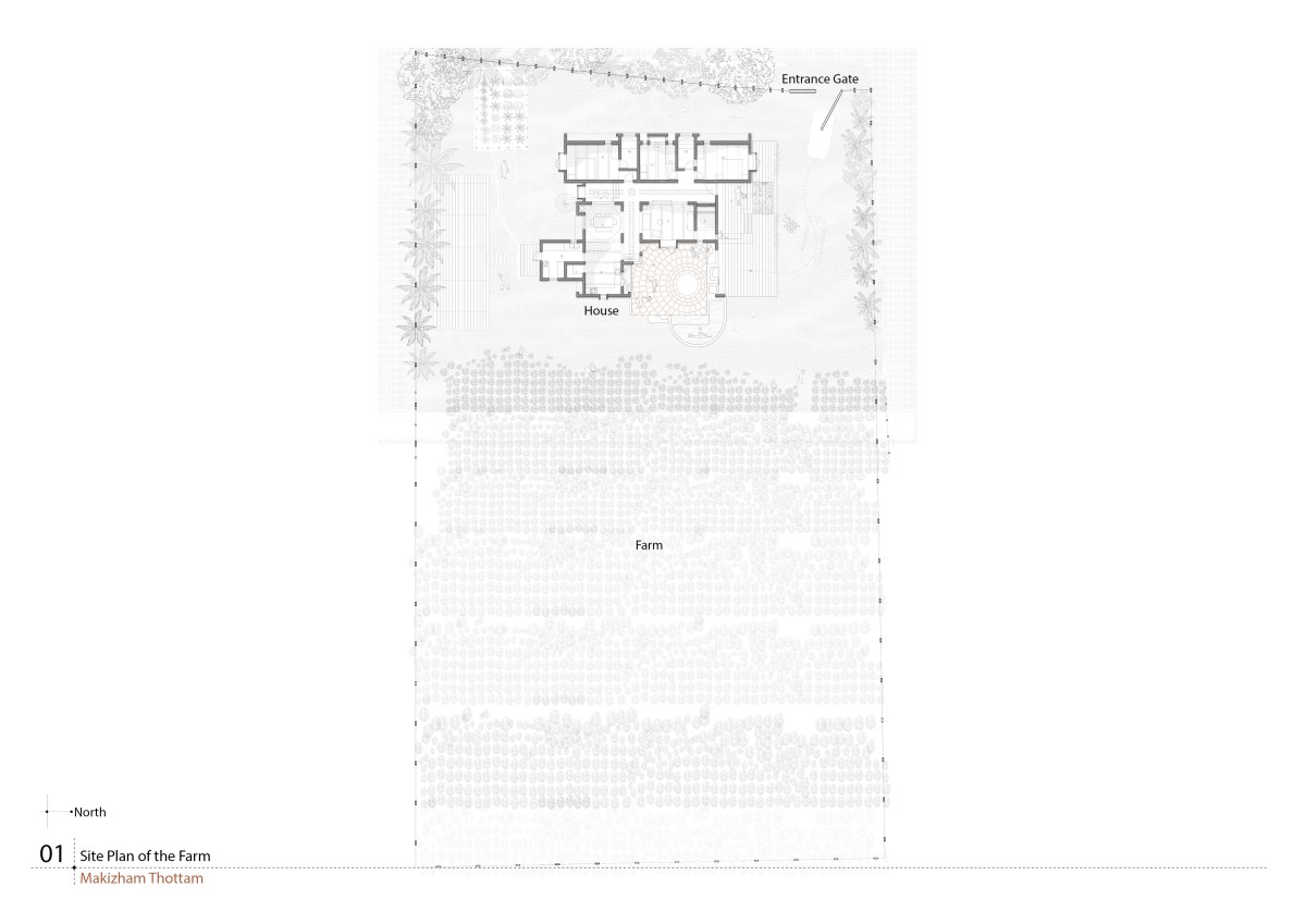 Site Plan of Makizham Thottam by Second Ground