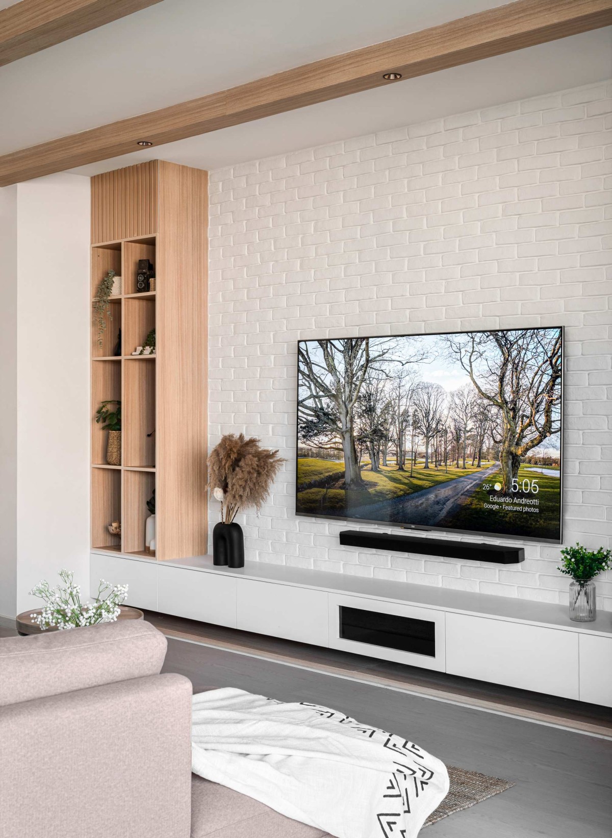 TV Unit of House of Hiranandani by Interiosplash