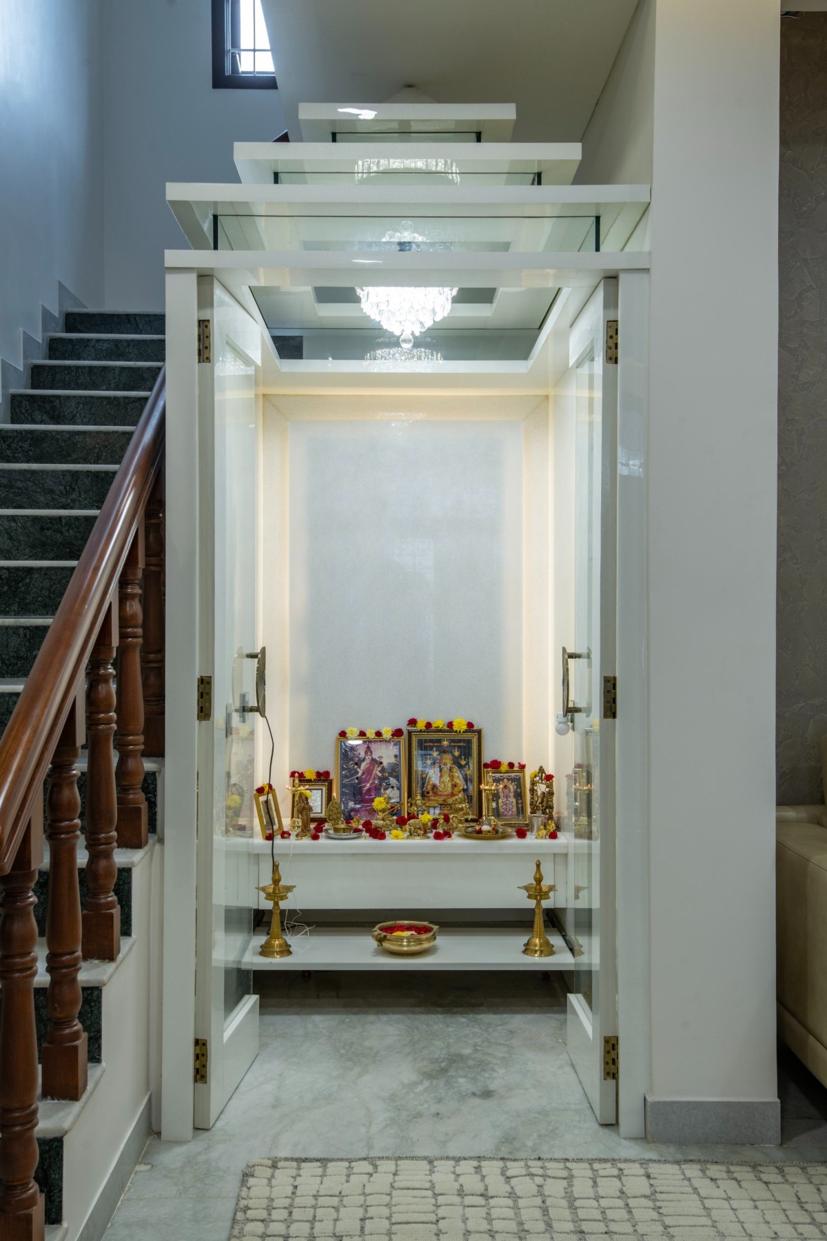 Pooja Mandir of Navikaran by Studio Fingo