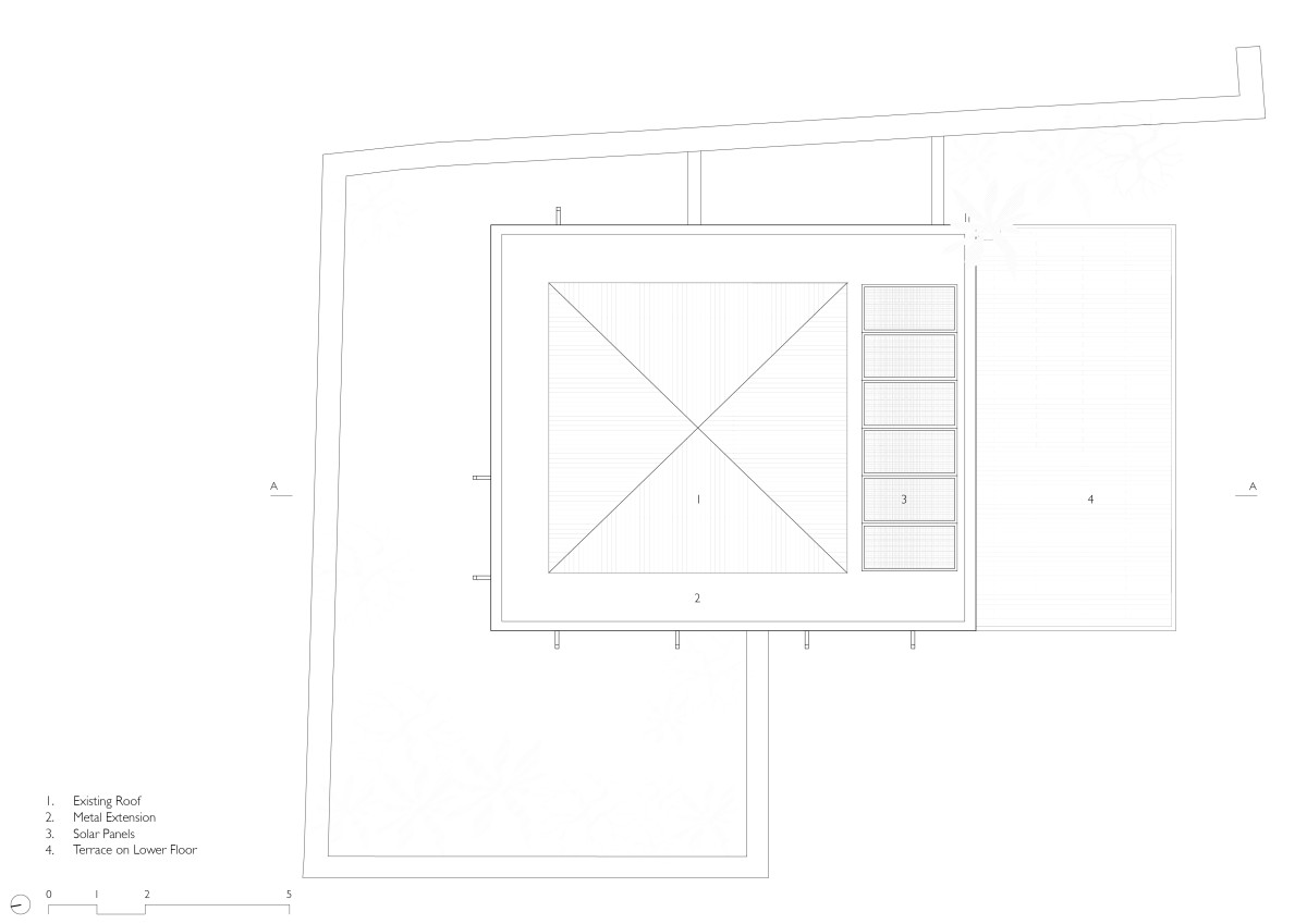 Roof Plan of House in the Palms by Architecture BRIO