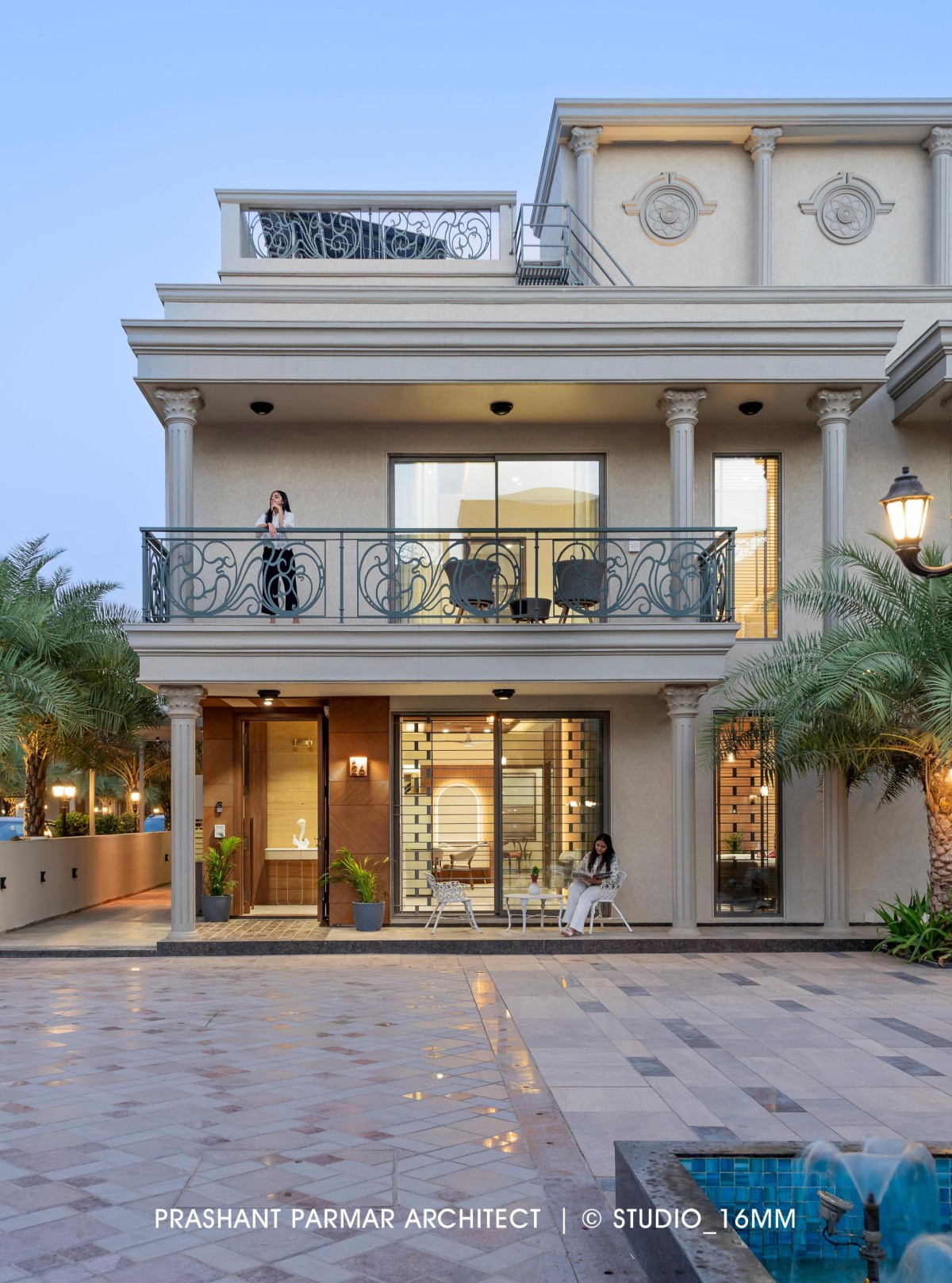 Exterior view of 4 BHK Timeless Elegance at Saamarth City by Prashant Parmar Architect