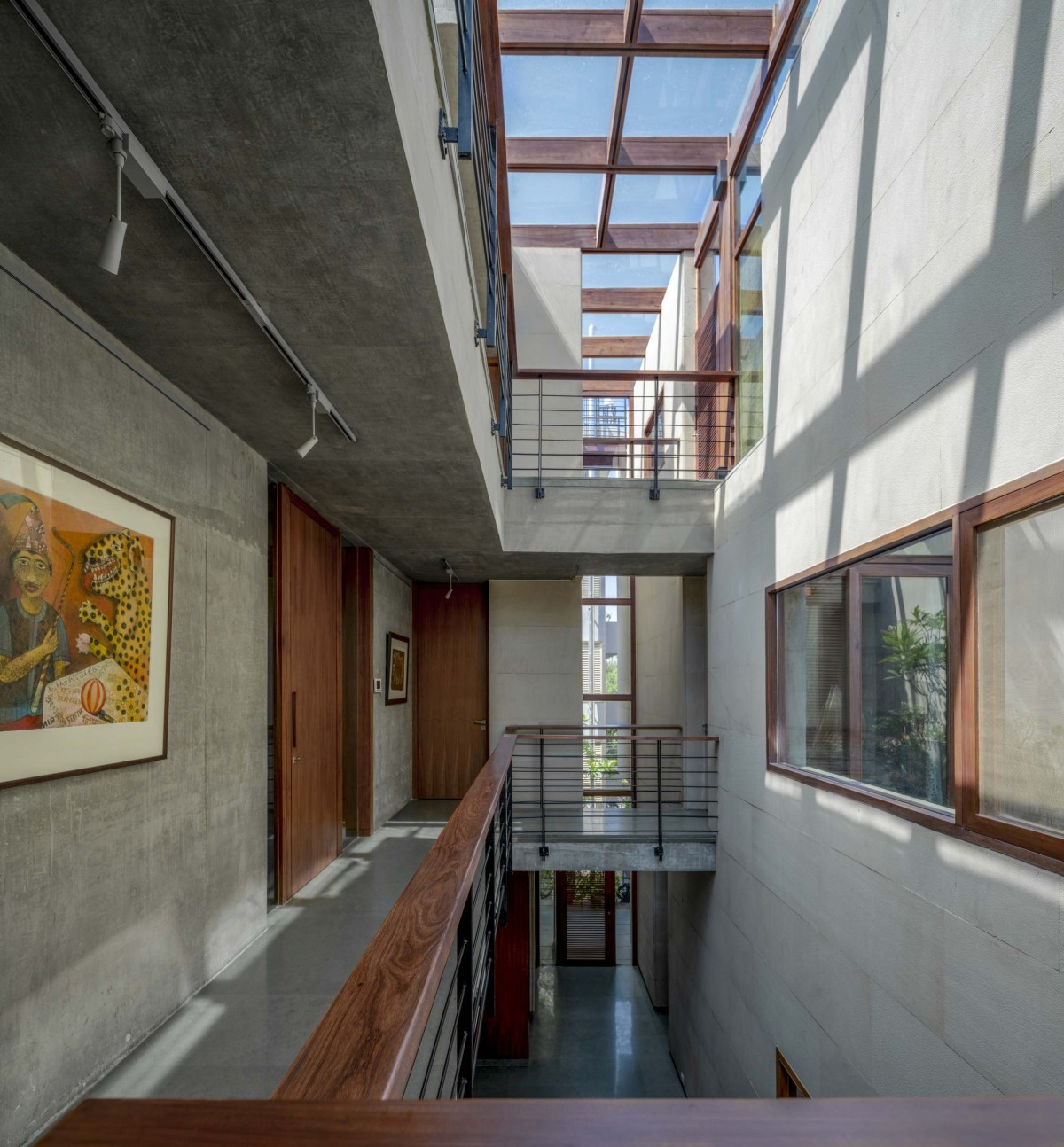 First floor view of House of Voids by Malik Architecture