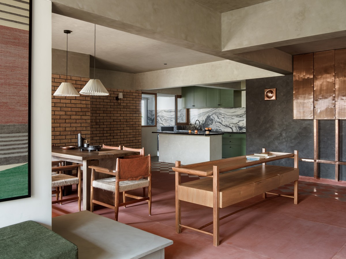 Dining and Study area of 501 Cu Block by Shrutika Raut Design Studio