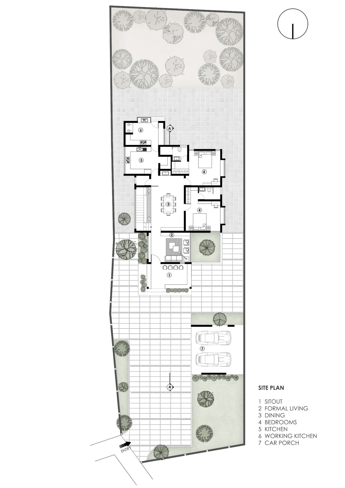 Site Plan of Jasir Residence by Cognition Design Studio