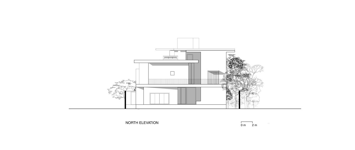 Front Elevation of V House by moad