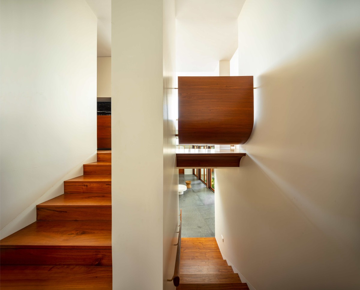 Staircase of V House by moad