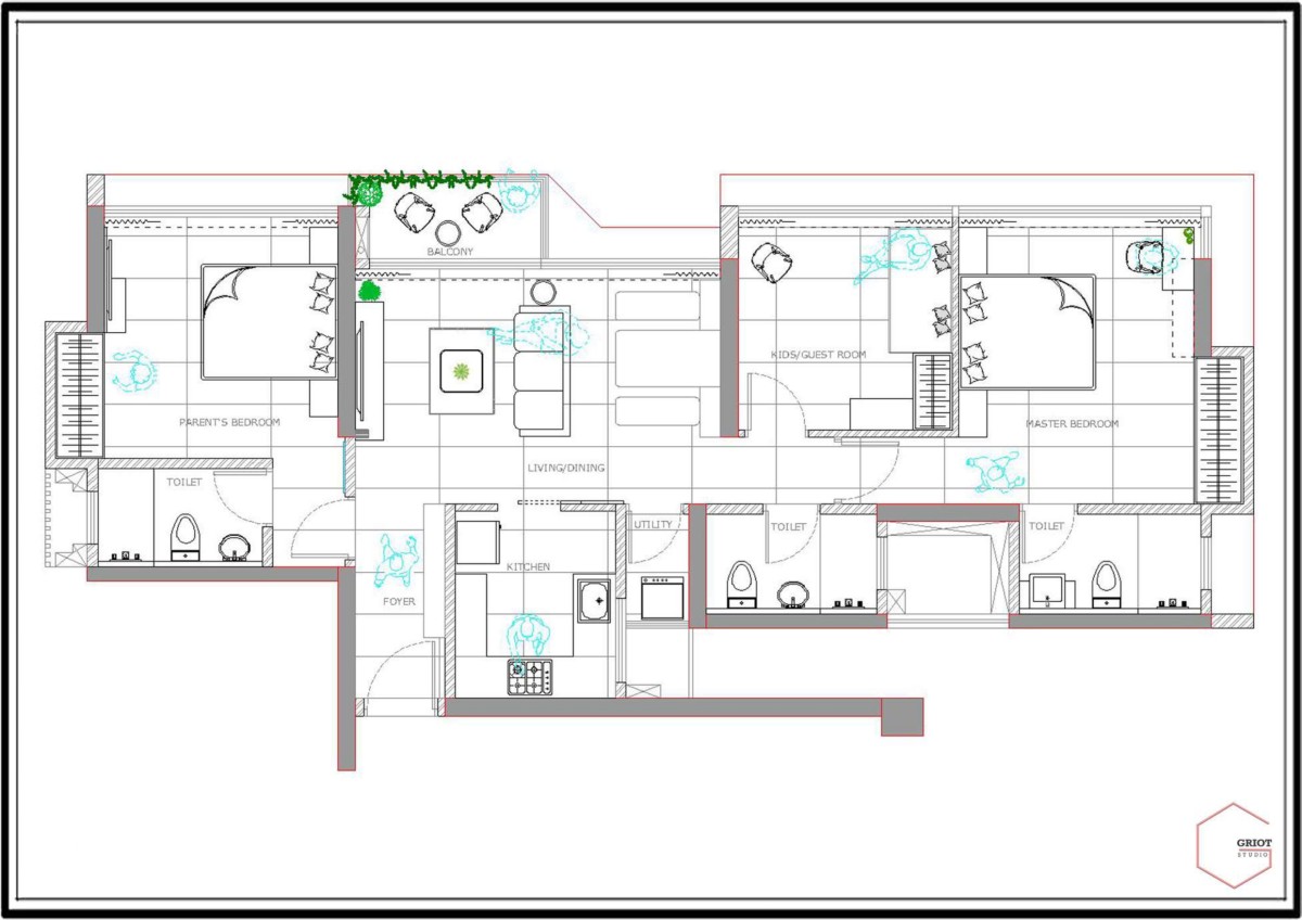 Plan of Kensho House by Griot Studio