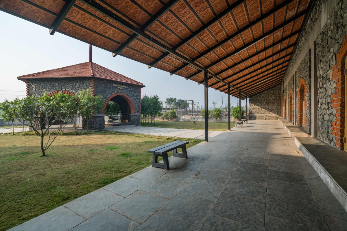 Seating area of Udan Crematorium by d6thD Design Studio