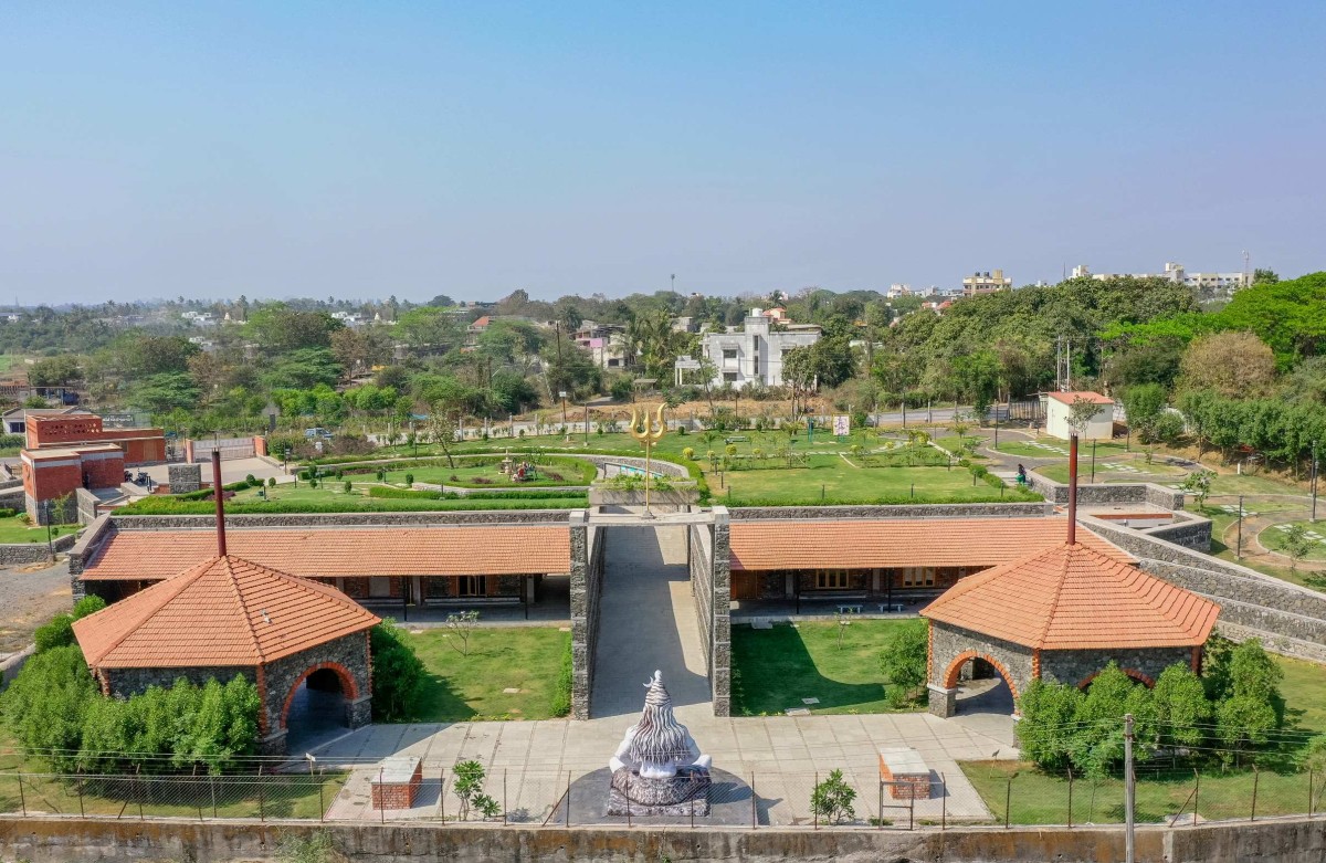 Aerial view of Udan Crematorium by d6thD Design Studio