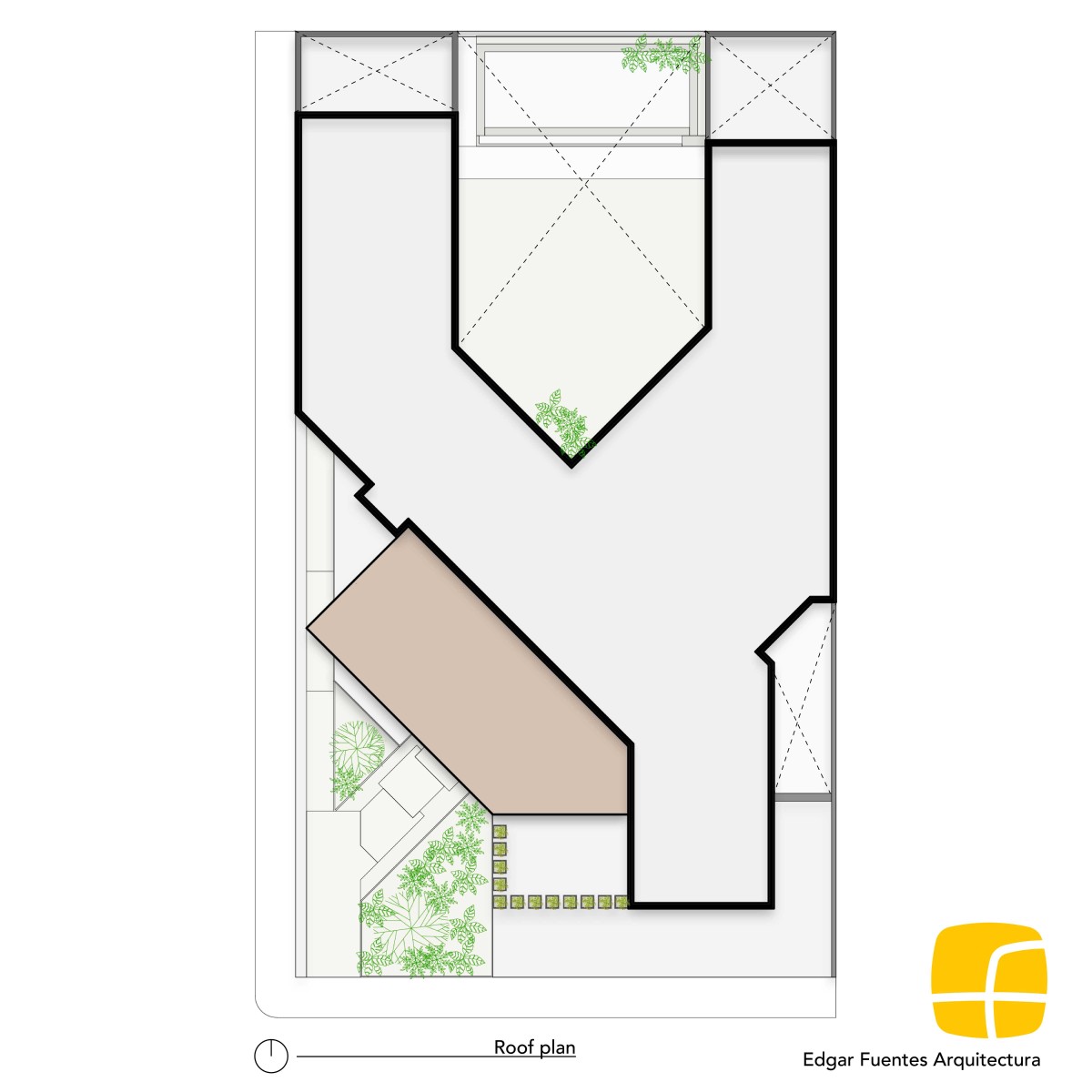 Roof plan of Harmonie by Edgar Fuentes Arquitectura