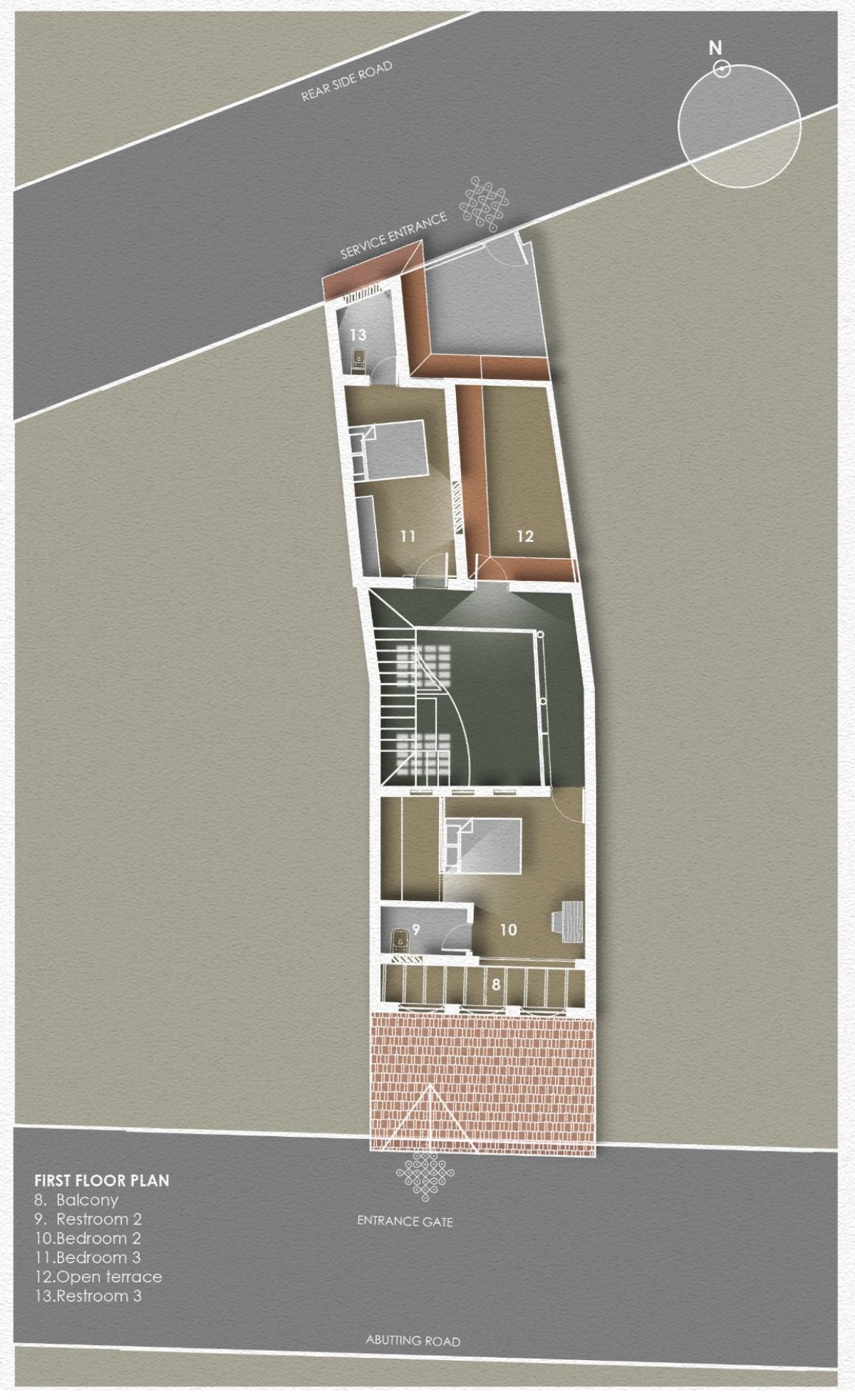 First Floor Plan of The Red Fort by Onebulb Architecture