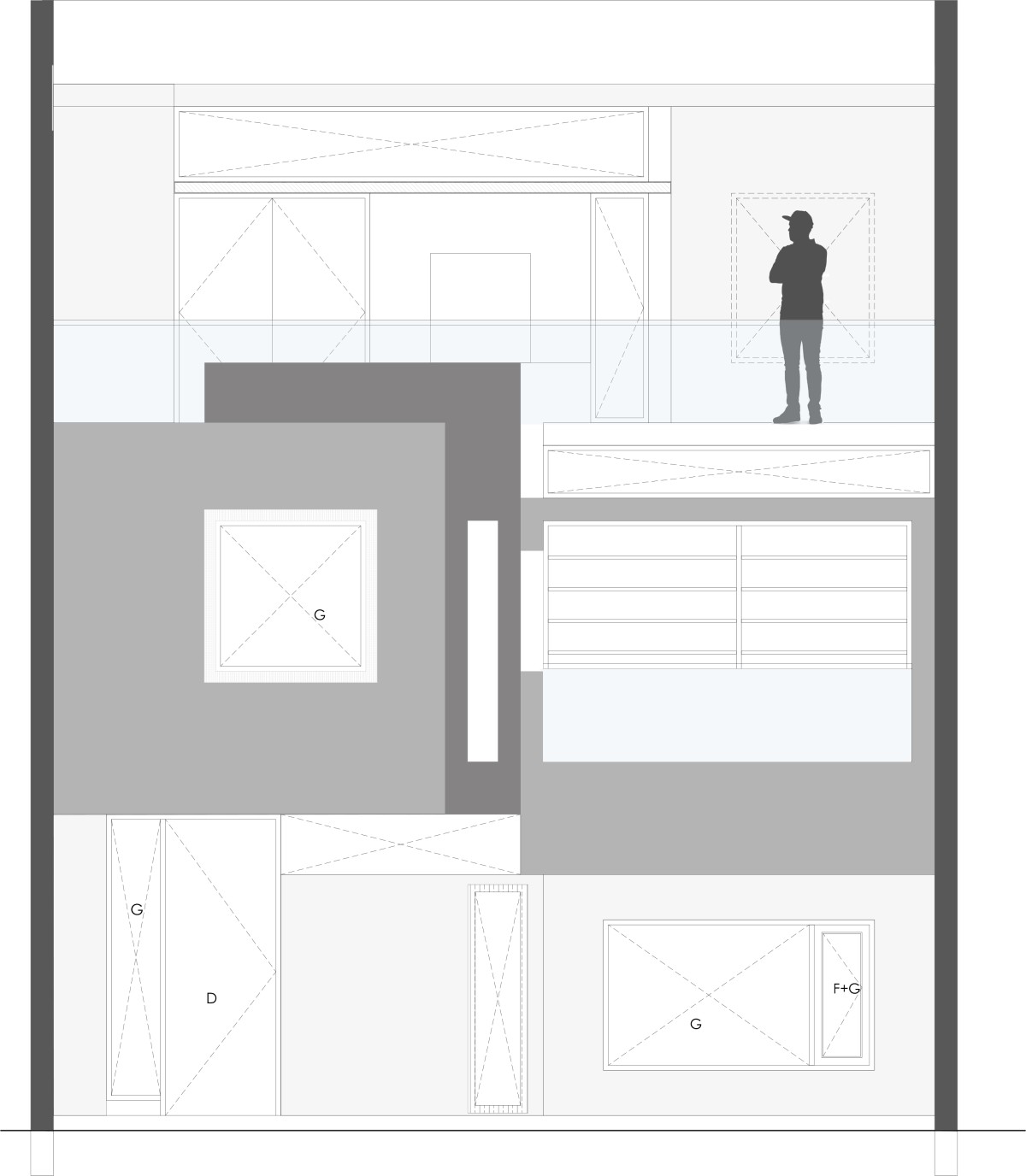 Front Elevation of The Framed House by ForumAdvaita