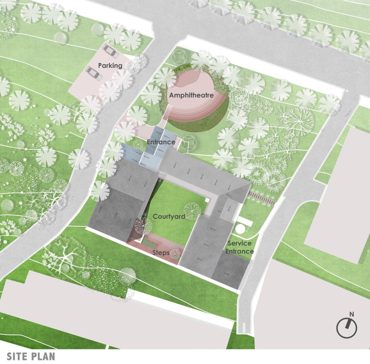 Site Plan of Organic Research & Training Centre by Sejpal & Raje Architects