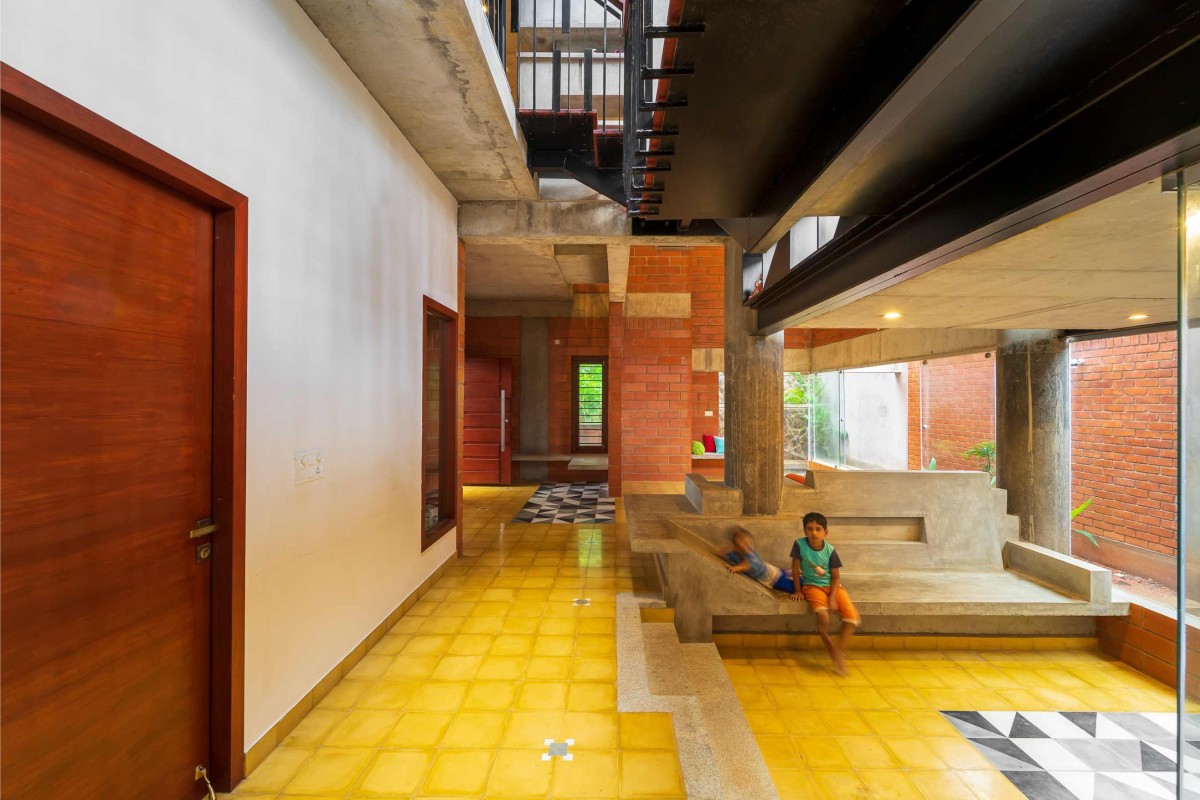 Passage of Aadaleesan Residence by Murali Architects